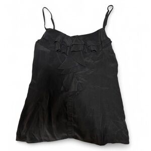 Y2K Forever 21 100% Silk Spaghetti Strap Top with Frills